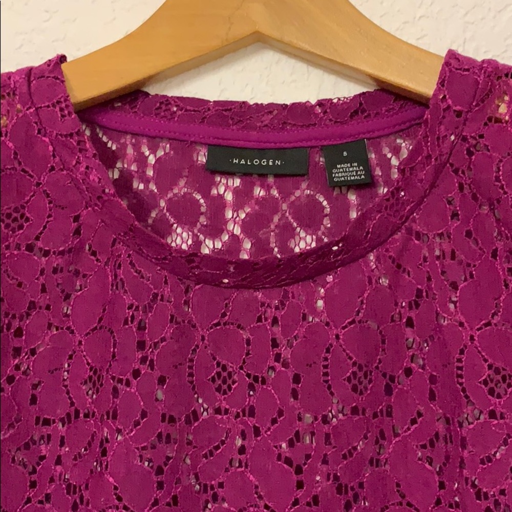 Halogen Short Sleeve Lace Tee - Picture 4 of 7